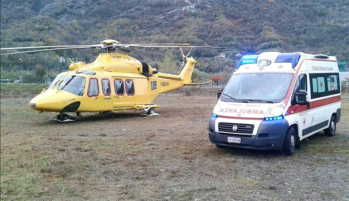 ambulanza elicottero campo